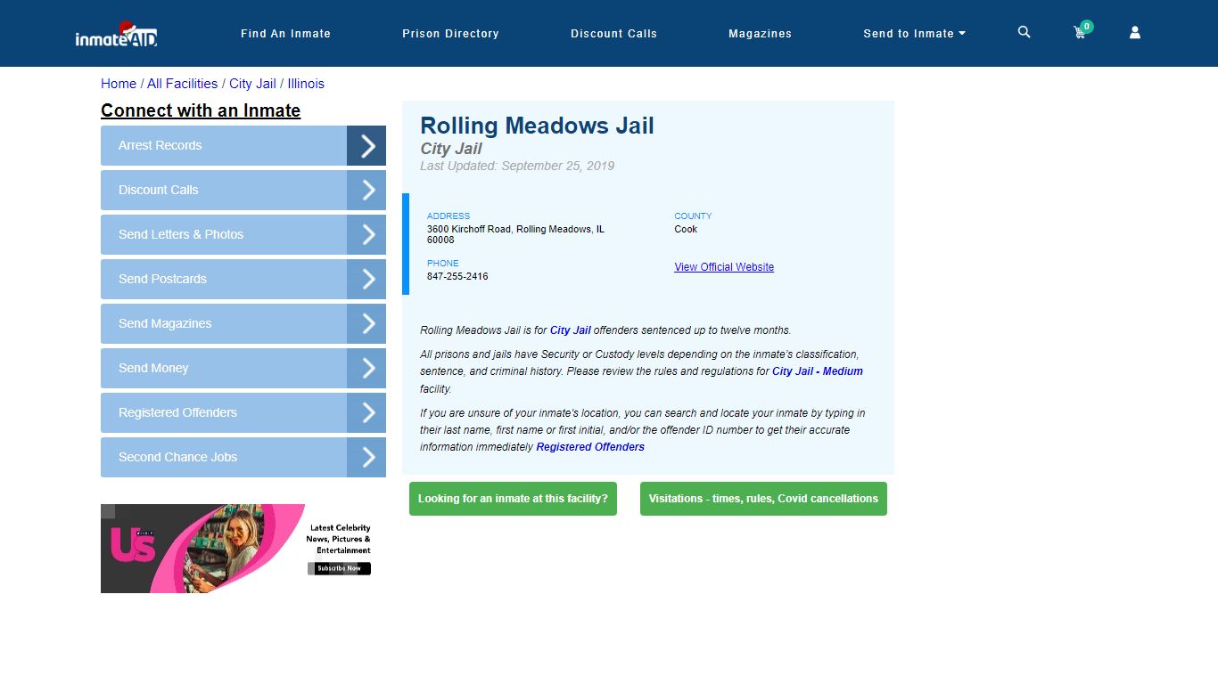 Rolling Meadows Jail | Inmate Locator