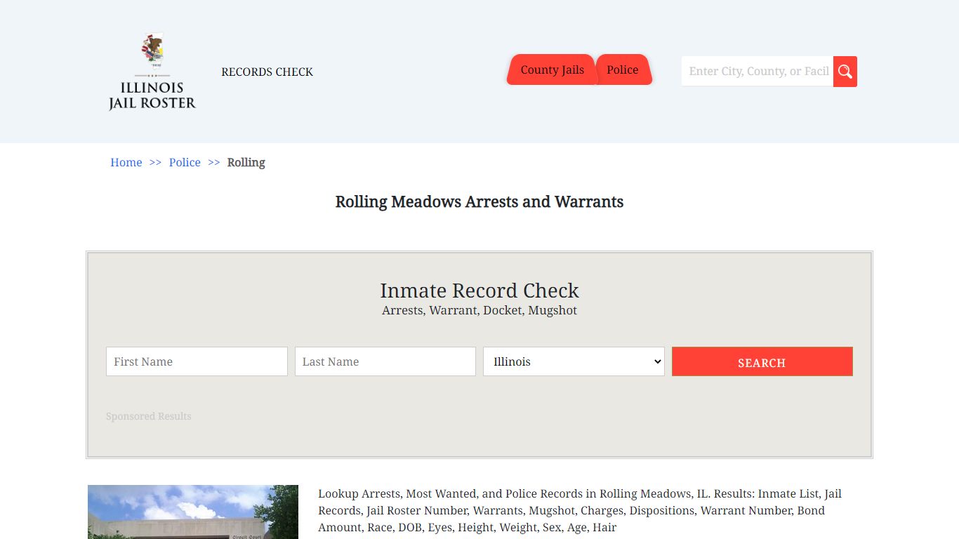 Rolling Meadows Arrests and Warrants | Jail Roster Search