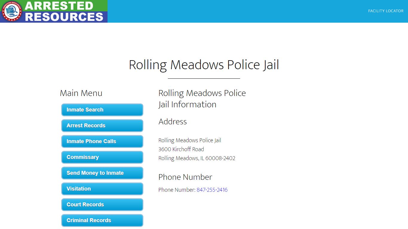 Rolling Meadows Police Jail - Inmate Search - Rolling Meadows, IL